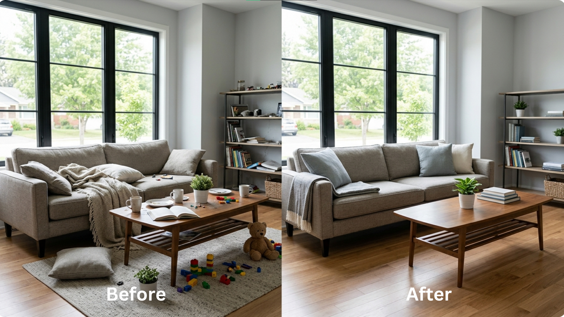 Before and after project result by CC Cleaning Services