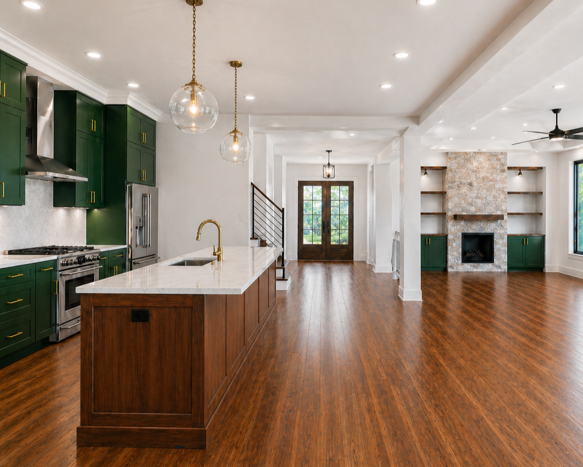 Post-construction space cleaned and move-in ready by CC Cleaning Services